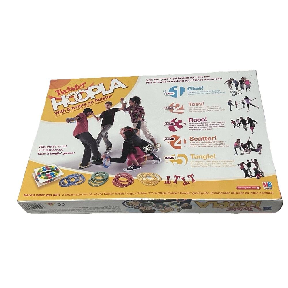 Twister Hoopla Game Hasbro Kids Board Skills Action 5 Games Factory Sealed New - Picture 6 of 6